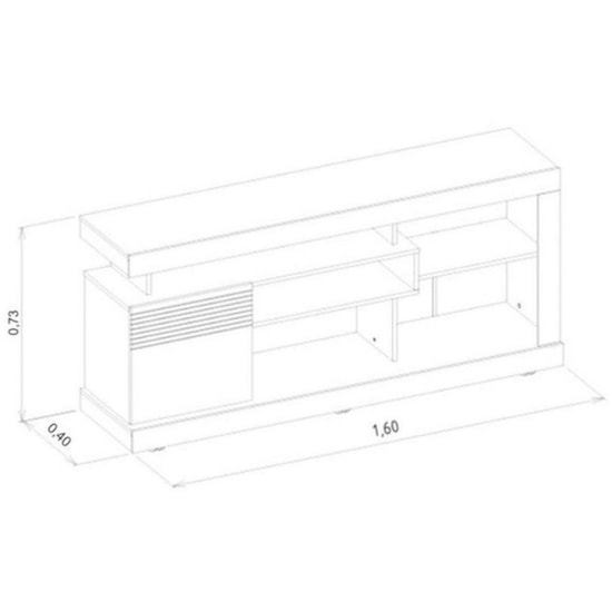 Rack 160Cm Tv Ate 65P Gramado Linea Off Nogueira