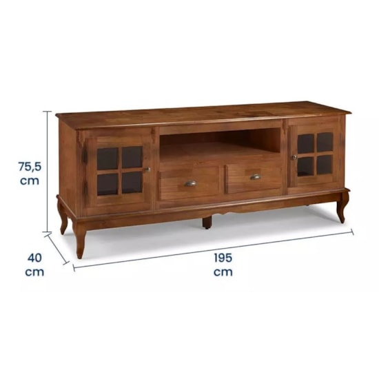 Rack 195Cm Tv 2P 2Gav Nicho Hanover Linz Imbuia Glazer Rack 195Cm Tv 2P 2Gav Nicho Hanover Linz Imbuia Glazer