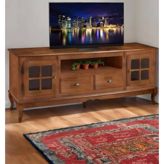 Rack 195Cm Tv 2P 2Gav Nicho Hanover Linz Imbuia Glazer Rack 195Cm Tv 2P 2Gav Nicho Hanover Linz Imbuia Glazer