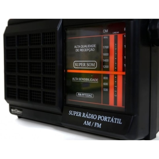 Rádio Portátil 2 Faixas Pft22ac Motobras Preto Rádio Portátil 2 Faixas Pft22ac Motobras Preto