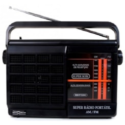 Rádio Portátil 2 Faixas Pft22ac Motobras Preto Rádio Portátil 2 Faixas Pft22ac Motobras Preto