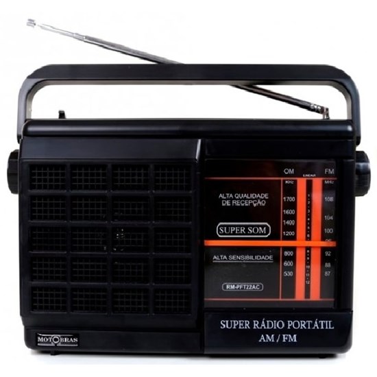 Rádio Portátil 2 Faixas Pft22ac Motobras Preto