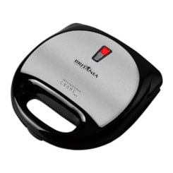 Sanduicheira Grill Crome Inox Britânia Preto Sanduicheira Grill Crome Inox Britânia Preto