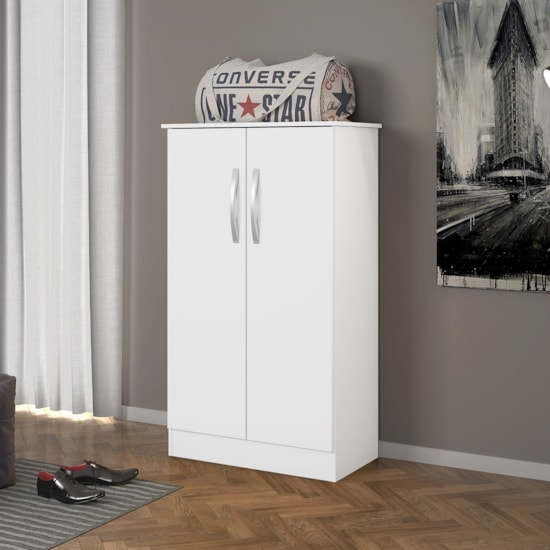 Sapateira 2 Portas 3 Prateleiras Alaska Branco New Sapateira 2 Portas 3 Prateleiras Alaska Branco New
