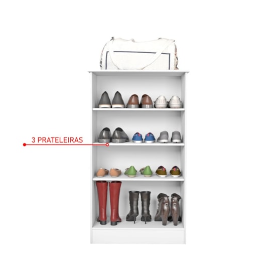 Sapateira 2 Portas 3 Prateleiras Alaska Branco New Sapateira 2 Portas 3 Prateleiras Alaska Branco New