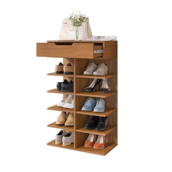 Sapateira Agata 1 Gaveta Util Cedro