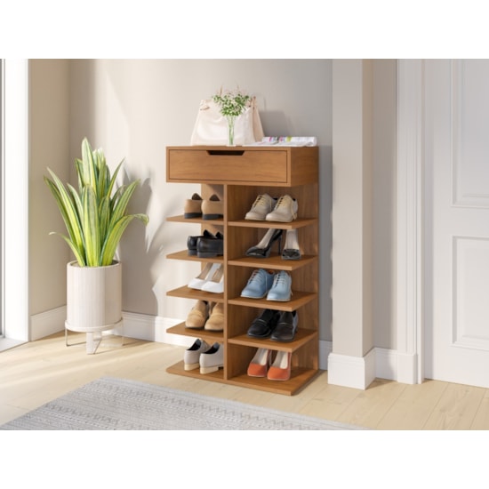 Sapateira Agata 1 Gaveta Util Cedro