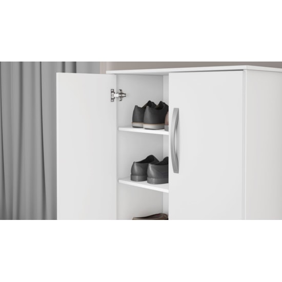 Sapateira Multiuso 2 Portas 3 Prateleira Branco New