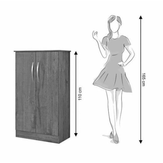 Sapateira Multiuso 2 Portas 3 Prateleira Freijó Trend Off