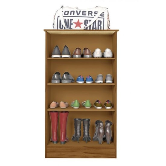 Sapateira Multiuso 2 Portas 3 Prateleiras Alaska Freijó Trend Off