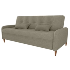 Sofa Cama Donna Encosto Reclinável Bege T05