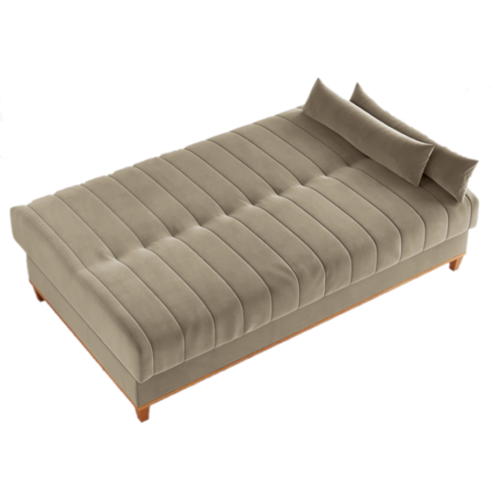 Sofa Cama Duna Reclinavel Moveis Viero Veludo Pérola