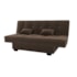 Sofá Cama Esmeralda 3 Lugares Matrix Veludo Marrom E426