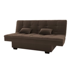 Sofá Cama Esmeralda 3 Lugares Matrix Veludo Marrom E426 Sofá Cama Esmeralda 3 Lugares Matrix Veludo Marrom E426
