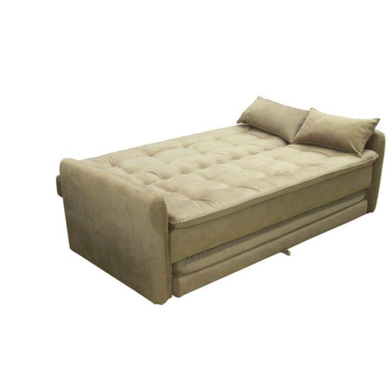 Sofá Cama Madalena Com Cama Auxiliar Bege 303 Sofá Cama Madalena Com Cama Auxiliar Bege 303