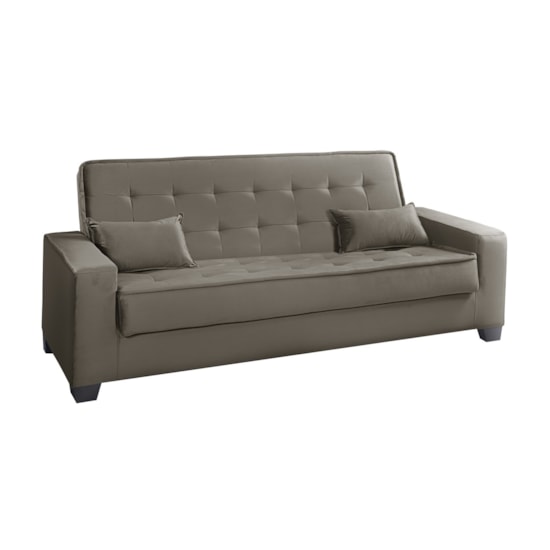 Sofa Cama Montana 2,04 Mts Js Móveis Veludo Castor 1701 Sofa Cama Montana 2,04 Mts Js Móveis Veludo Castor 1701