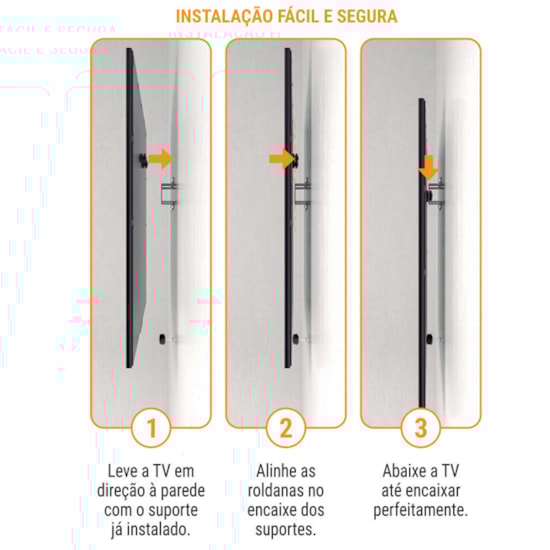 Suporte Fixo Infinit Tvs 14"/100" Univer Preto Suporte Fixo Infinit Tvs 14"/100" Univer Preto