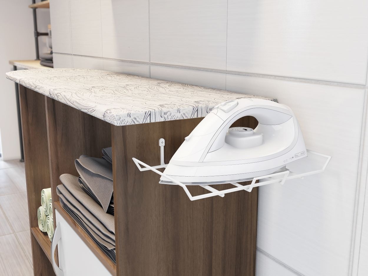 Tábua De Passar Roupas Florence Notável Nogal Trend Branco - Eletrolar
