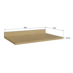 Tampo Balcão De 80Cm Nova Dubai Louro Freijo Champan Tampo Balcão De 80Cm Nova Dubai Louro Freijo Champan