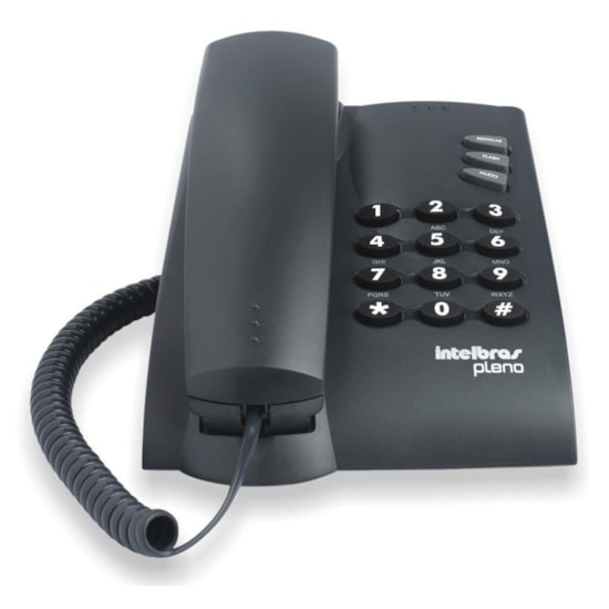 Telefone Pleno Sem Chave Intelbras Preto Telefone Pleno Sem Chave Intelbras Preto