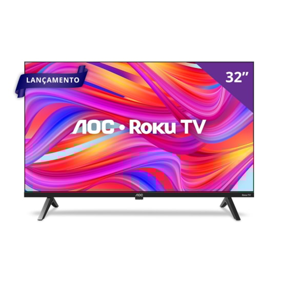 Televisor Smart 32P Led Aoc Roku Preto Televisor Smart 32P Led Aoc Roku Preto