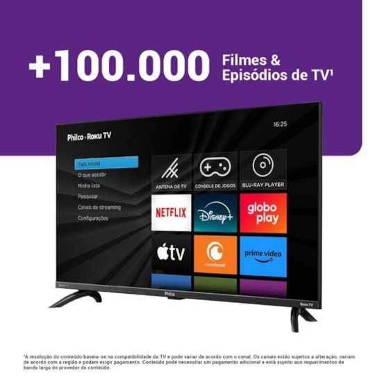 Televisor Smart 32P Philco Roku Tv Led Preto