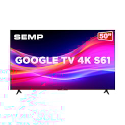 Televisor Smart 50P Semp Led 4K Google  Preto