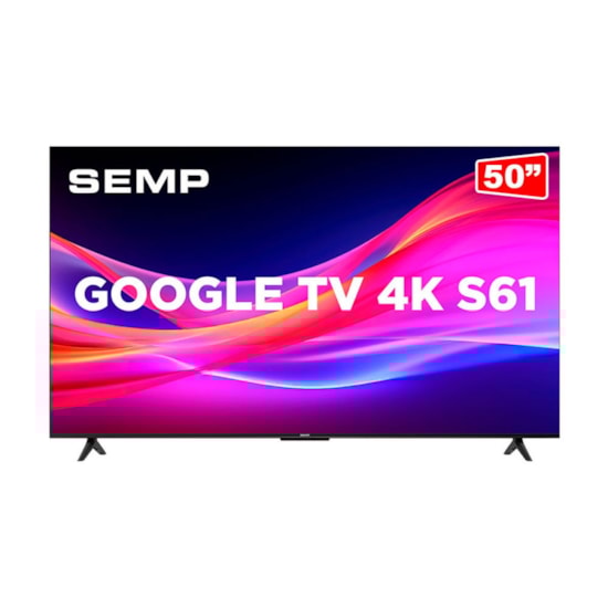 Televisor Smart 50P Semp Led 4K Google  Preto