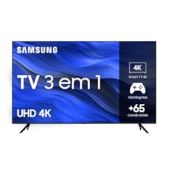 Televisor Smart 55P Uhd 4K Samsung Cryst Preto Televisor Smart 55P Uhd 4K Samsung Cryst Preto