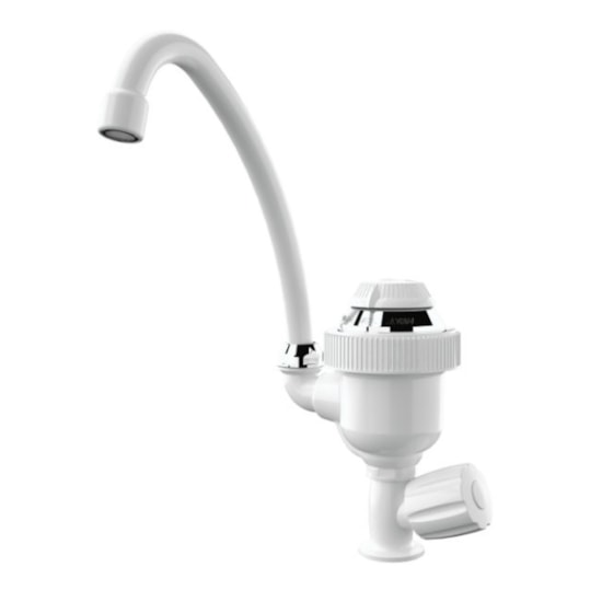 Torneira Eletrica B Alta Balcao 220/4400W Br Branco