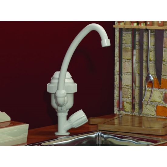 Torneira Eletrica B Alta Balcao 220/4400W Br Branco