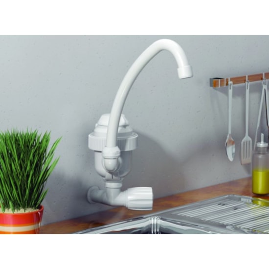 Torneira Eletrica B Alta Parede 220/4400W Bco Branco