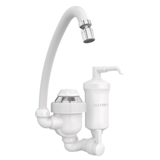 Torneira Eletrica E Filtro Agua 2 Em 1 220V 4400W Parede Br Branco