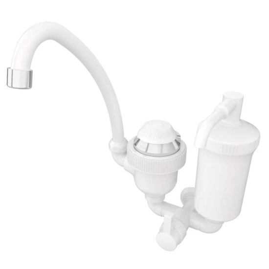 Torneira Eletrica E Filtro Agua 2 Em 1 220V 4400W Parede Br Branco
