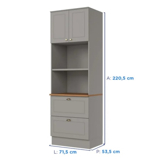 Torre Quente 2 Fornos Americana Henn Cinza