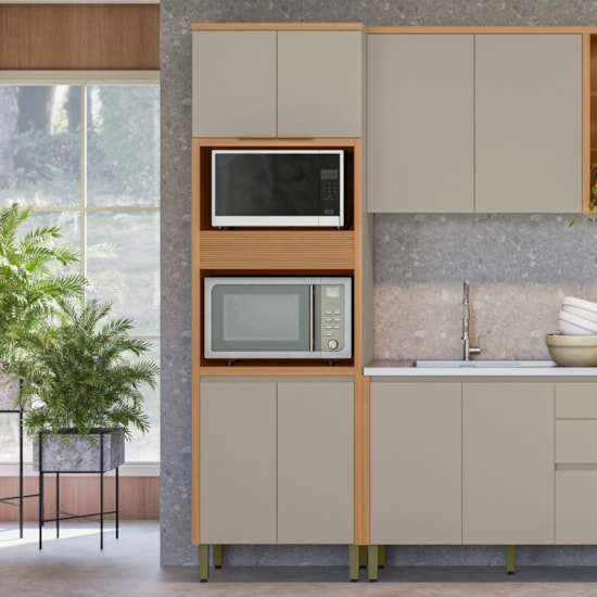 Torre Quente 70Cm Allure Linea Brasil Jequitiba/Gris Fosco