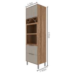 Torre Quente Forno E Micro 70Cm Lavinia Amêndoa Niágara Torre Quente Forno E Micro 70Cm Lavinia Amêndoa Niágara