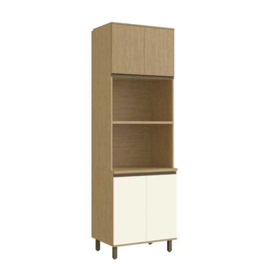 Torre Quente Forno Micro Nova Dubai Louro Freijo Champan Torre Quente Forno Micro Nova Dubai Louro Freijo Champan