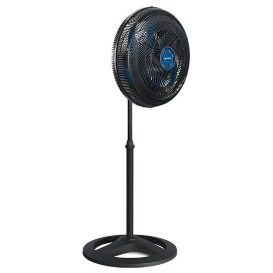 Ventilador Coluna 50Cm Turbo 6 Pas 220V Preto Helice Azul