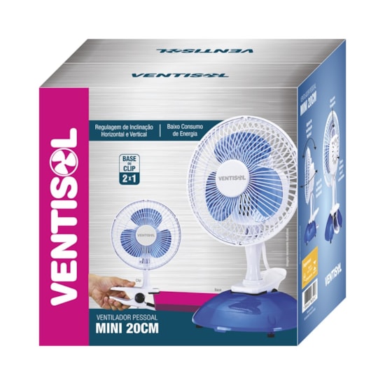 Ventilador Mesa 20Cm Mini Premium Branco Ventilador Mesa 20Cm Mini Premium Branco