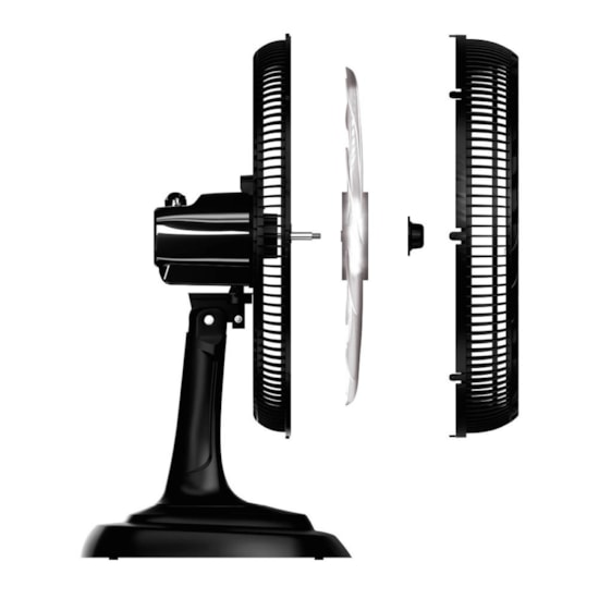 Ventilador Mesa 50Cm Turbo 10P 220V Preto Cinza