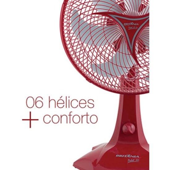 Ventilador Mesa Protect 30Cm Six Vermelho Ventilador Mesa Protect 30Cm Six Vermelho