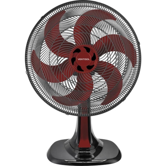 Ventilador Mesa Tbo 6P 40Cm Ventisol 220 Hélice Vermelha