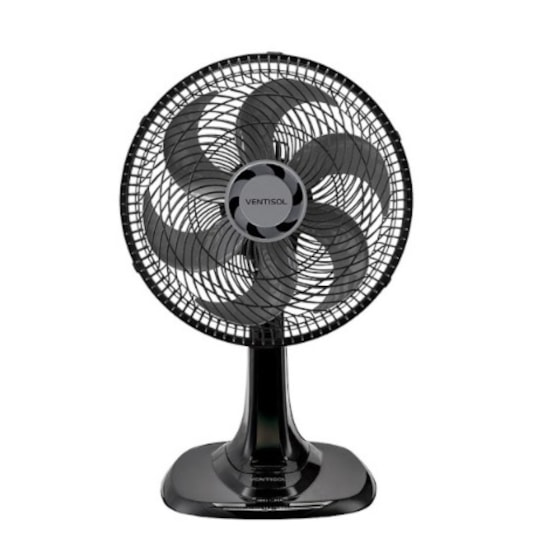 Ventilador Mesa Turbo 6 Pás 30Cm 220V Premium Ventisol Preto
