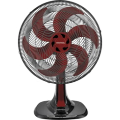 Ventilador Mesa Turbo 6 Pas 40Cm 220V Hélice Vermelha