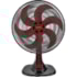 Ventilador Mesa Turbo 6 Pas 40Cm 220V Hélice Vermelha