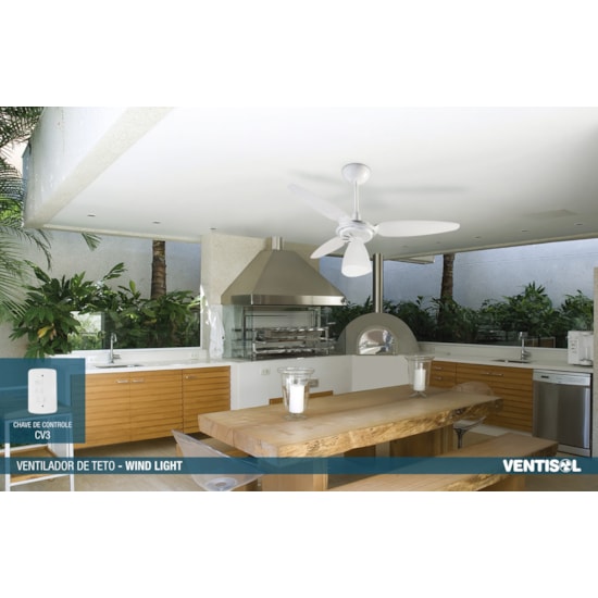 Ventilador Teto Wind Light Ventisol 220V Branco Ventilador Teto Wind Light Ventisol 220V Branco